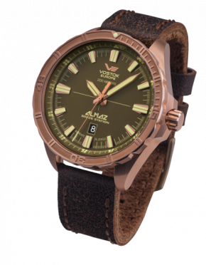pnske hodinky Vostok-Europe ALMAZ bronze line NH35A/320O516