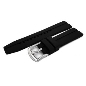 silik�nov� remienok �ierny s oce�ovou lesklou prackou na model ALMAZ NH35A-320A258