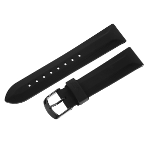 silik�nov� remienok �ierny na d�mske hodinky UNDINE s �iernou oce�ovou prackou