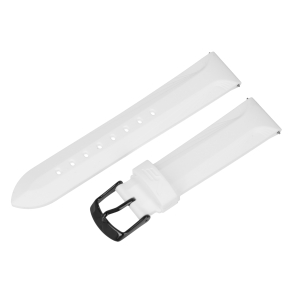 silik�nov� remienok biely na d�mske hodinky UNDINE s �iernou oce�ovou prackou